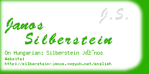 janos silberstein business card
